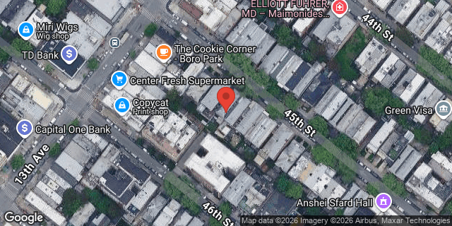 Aerial map of 1322 45 STREET, Brooklyn