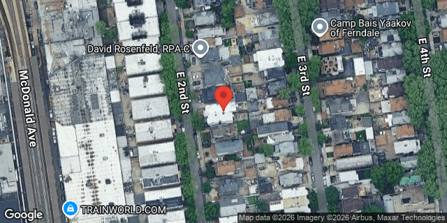 Aerial map of 595 EAST 2 STREET, Brooklyn