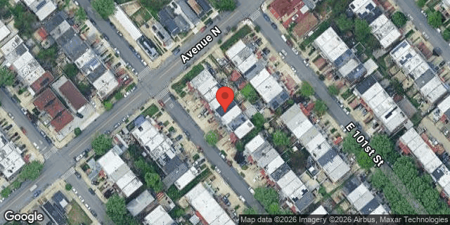 Aerial map of 1411 EAST 100 STREET, Brooklyn