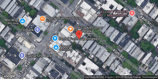Aerial map of 1312 45 STREET, Brooklyn