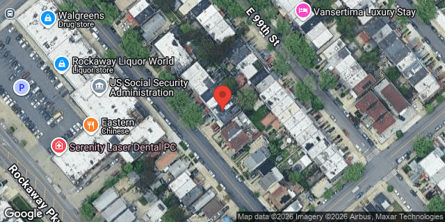 Aerial map of 1503 EAST 98 STREET, Brooklyn
