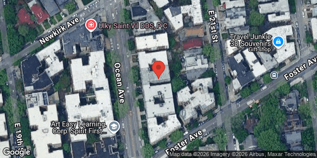 Aerial map of 1039 OCEAN AVENUE, Brooklyn