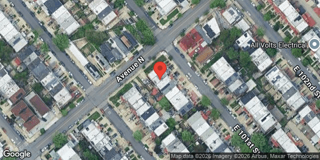 Aerial map of 1406 EAST 101 STREET, Brooklyn
