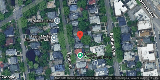 Aerial map of 493 EAST 24 STREET, Brooklyn