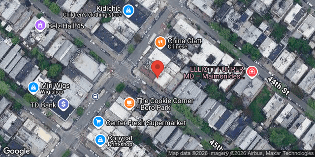 Aerial map of 4421 13 AVENUE, Brooklyn