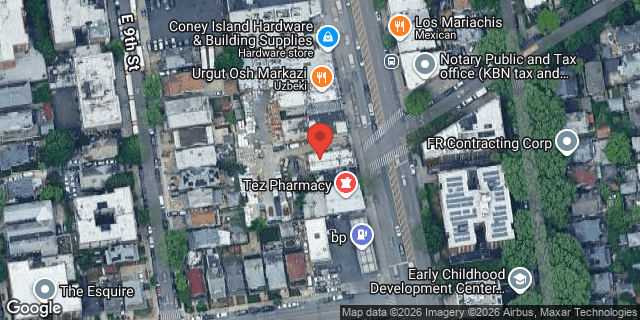 Aerial map of 828 CONEY ISLAND AVENUE, Brooklyn