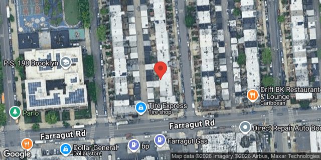 Aerial map of 732 EAST 43 STREET, Brooklyn