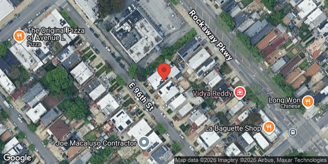 Aerial map of 1443 EAST 96 STREET, Brooklyn