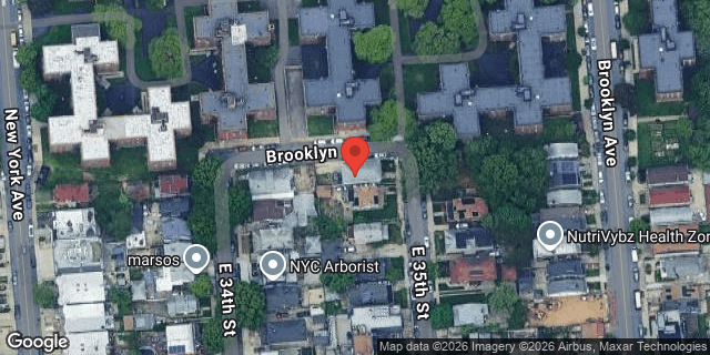 Aerial map of 714 EAST 35 STREET, Brooklyn