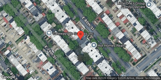 Aerial map of 648 EAST 80 STREET, Brooklyn