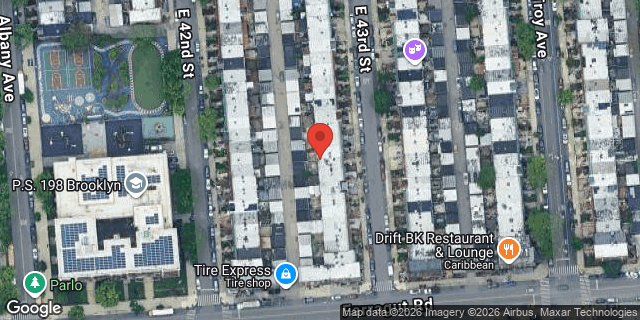 Aerial map of 722 EAST 43 STREET, Brooklyn