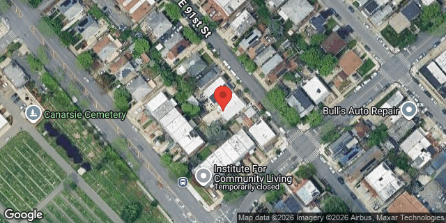 Aerial map of 1318 EAST 91 STREET, Brooklyn
