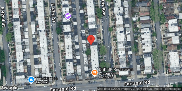 Aerial map of 1426 TROY AVENUE, Brooklyn