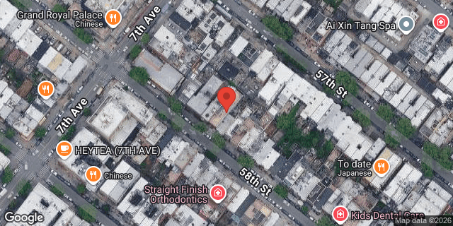 Aerial map of 725 58 STREET, Brooklyn