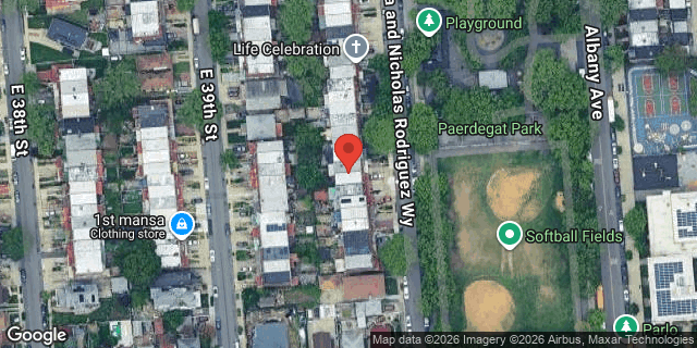 Aerial map of 728 EAST 40 STREET, Brooklyn