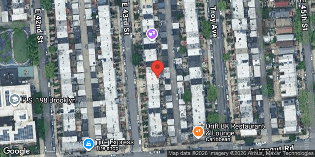 Aerial map of 719 EAST 43 STREET, Brooklyn