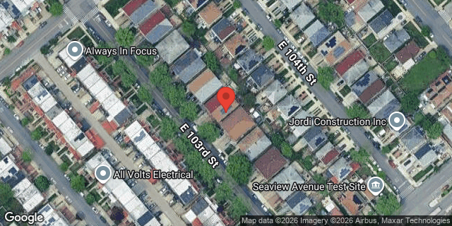 Aerial map of 1437 EAST 103 STREET, Brooklyn