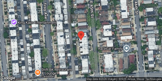 Aerial map of 956 EAST 45 STREET, Brooklyn