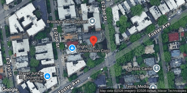 Aerial map of 494 EAST 23 STREET, Brooklyn