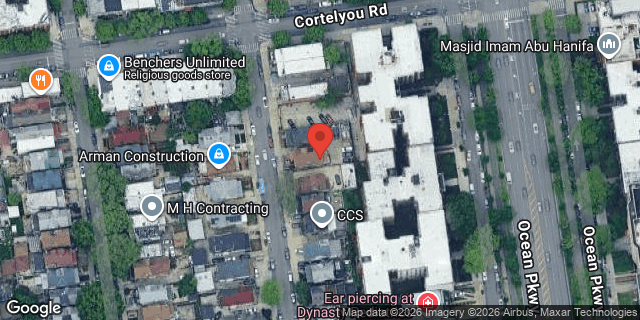 Aerial map of 587 EAST 5 STREET, Brooklyn