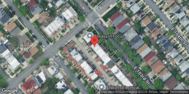 Aerial map of 1410 EAST 103 STREET, Brooklyn
