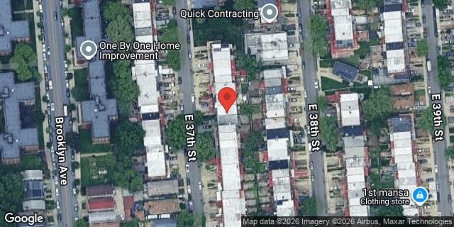 Aerial map of 775 EAST 37 STREET, Brooklyn