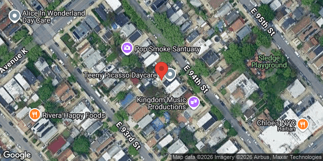 Aerial map of 1362 EAST 94 STREET, Brooklyn