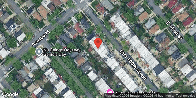 Aerial map of 1326 EAST 100 STREET, Brooklyn