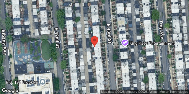Aerial map of 706 EAST 43 STREET, Brooklyn