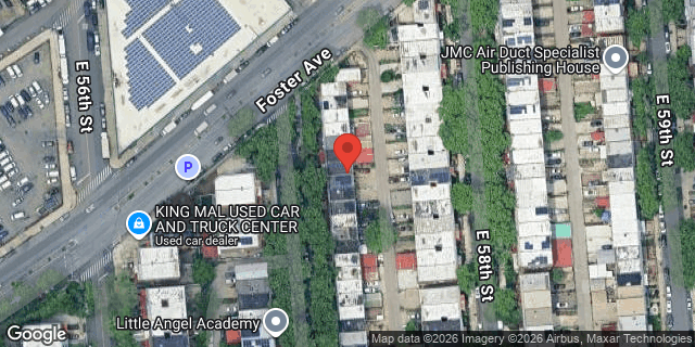 Aerial map of 605 EAST 57 STREET, Brooklyn