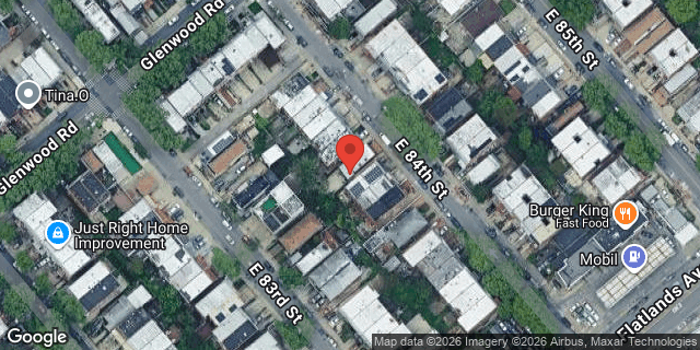 Aerial map of 734 EAST 84 STREET, Brooklyn