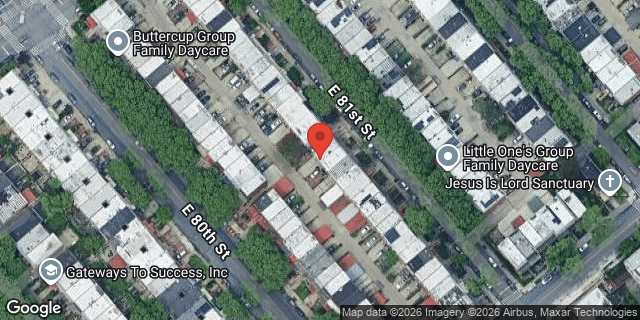 Aerial map of 648 EAST 81 STREET, Brooklyn