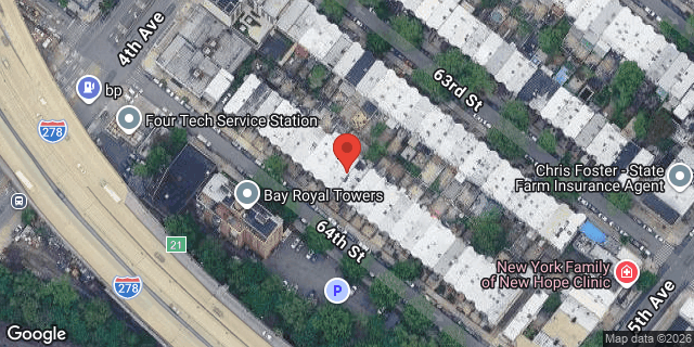 Aerial map of 435 64 STREET, Brooklyn