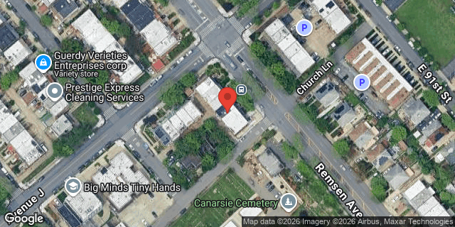 Aerial map of 1300 REMSEN AVENUE, Brooklyn