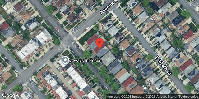Aerial map of 1409 EAST 103 STREET, Brooklyn