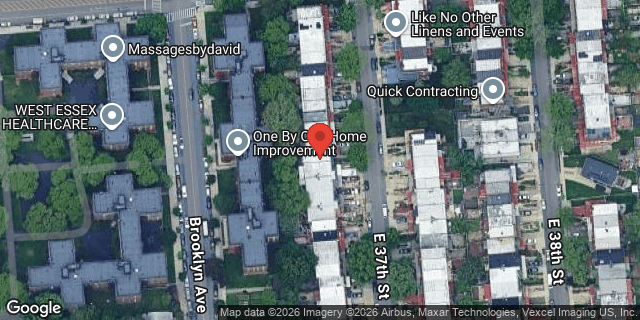 Aerial map of 762 EAST 37 STREET, Brooklyn