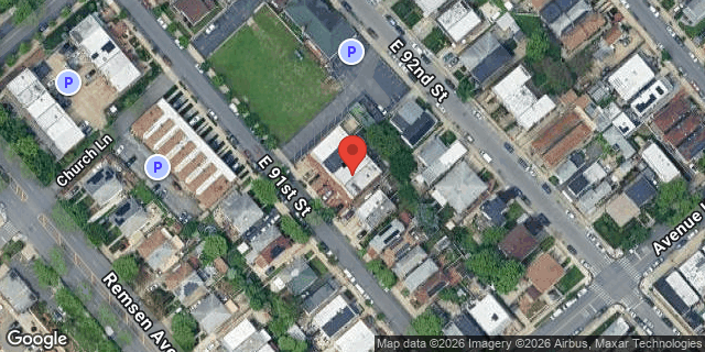 Aerial map of 1295 EAST 91 STREET, Brooklyn