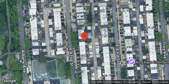 Aerial map of 687 EAST 42 STREET, Brooklyn
