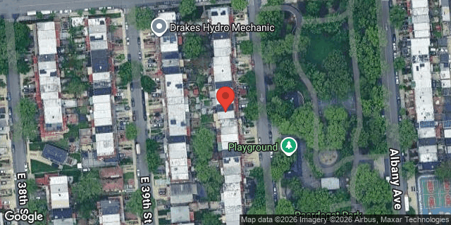 Aerial map of 694 EAST 40 STREET, Brooklyn