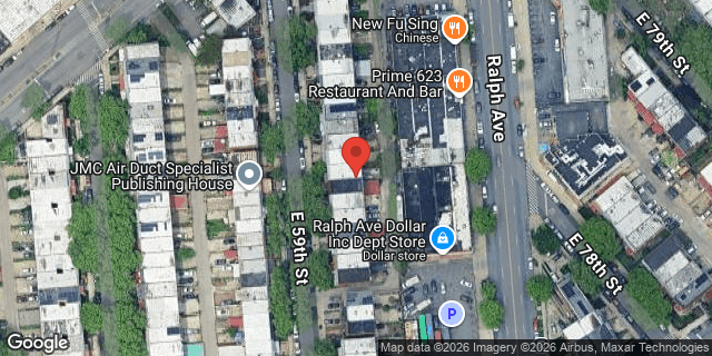 Aerial map of 627 EAST 59 STREET, Brooklyn