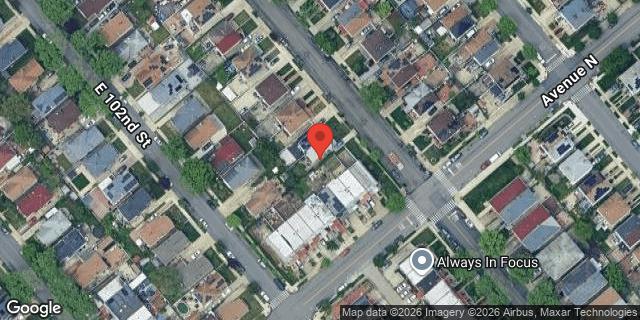 Aerial map of 1370 EAST 103 STREET, Brooklyn
