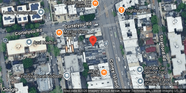 Aerial map of 768 CONEY ISLAND AVENUE, Brooklyn