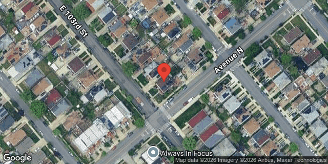 Aerial map of 1379 EAST 103 STREET, Brooklyn