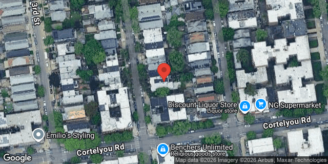 Aerial map of 553 EAST 4 STREET, Brooklyn