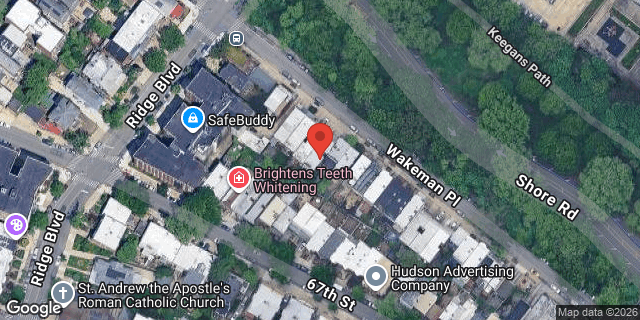 Aerial map of 208 WAKEMAN PLACE, Brooklyn