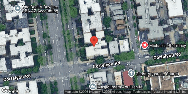 Aerial map of 415 OCEAN PARKWAY, Brooklyn