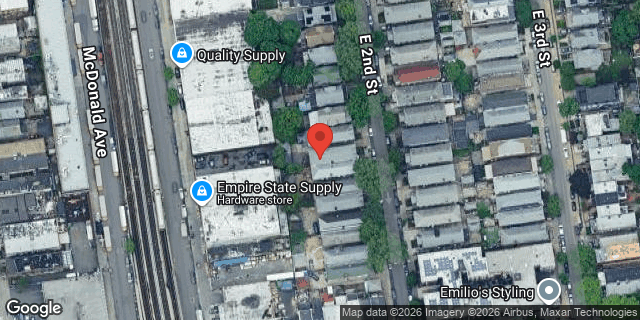Aerial map of 508 EAST 2 STREET, Brooklyn