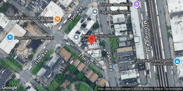 Aerial map of 334 DAHILL ROAD, Brooklyn