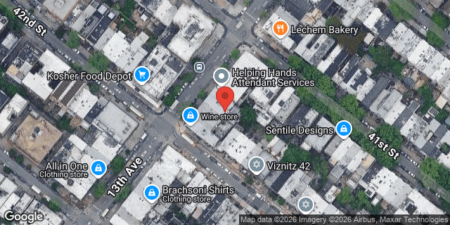 Aerial map of 4115 13TH AVENUE, Brooklyn