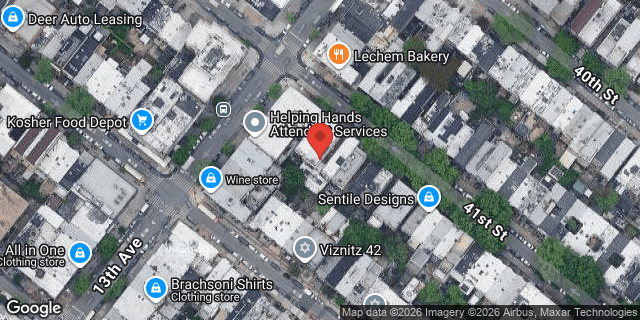 Aerial map of 1314 41 STREET, Brooklyn